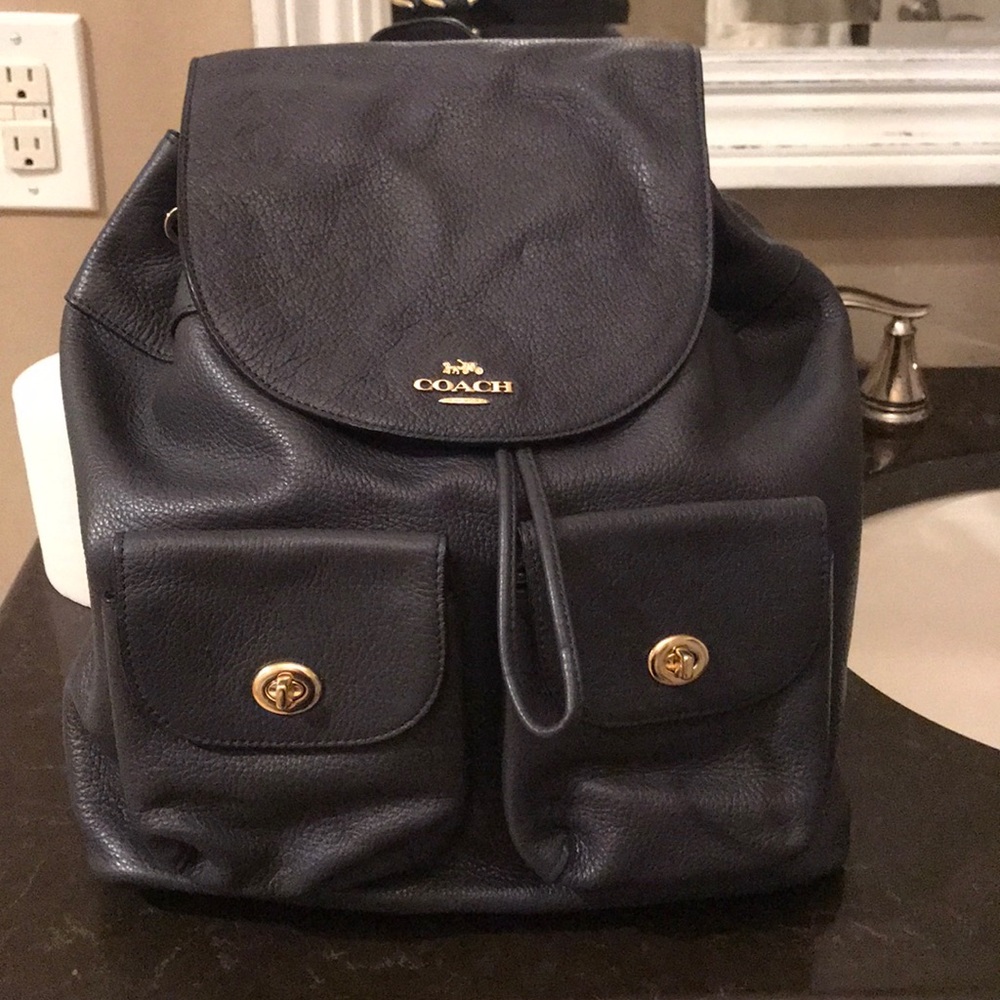 Coach Slate Gray Leather Women’s Backpack